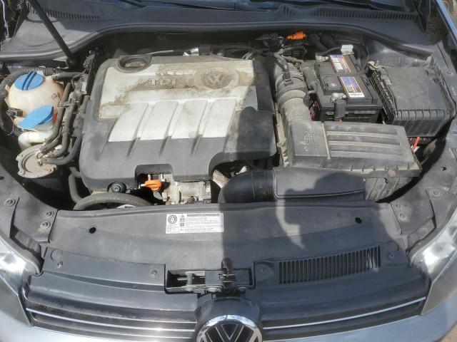 3VWPL7AJ2CM641316 - 2012 VOLKSWAGEN JETTA TDI ნაცრისფერი ფოტო 11
