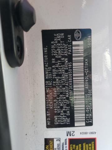 4T1BF3EK6BU650185 - 2011 TOYOTA CAMRY BASE Ağ foto 12