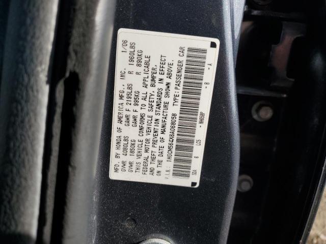 1HGCM564X6A068058 - 2006 HONDA ACCORD LX BLUE photo 12