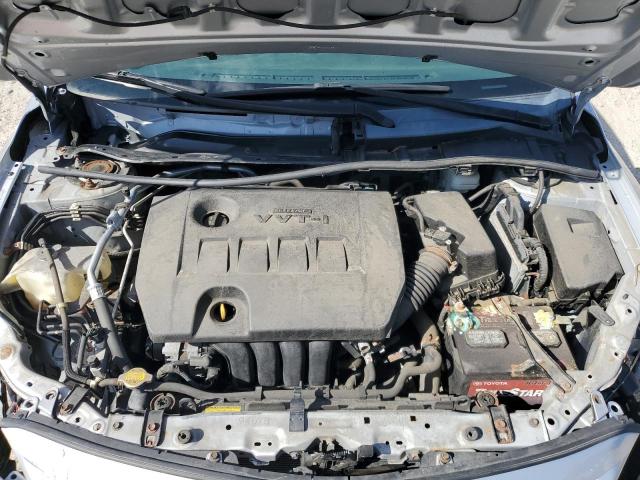 2T1BU4EEXCC756020 - 2012 TOYOTA COROLLA BASE SILVER photo 11
