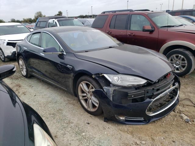 5YJSA1H17EFP37553 - 2014 TESLA MODEL S Կապույտ լուսանկար 4