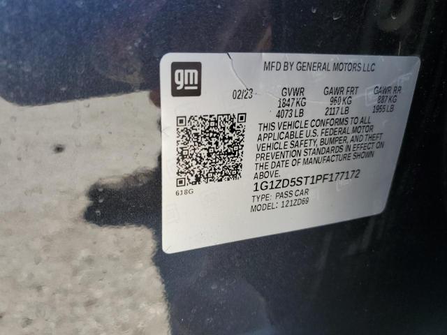 1G1ZD5ST1PF177172 - 2023 CHEVROLET MALIBU LT BLACK photo 13