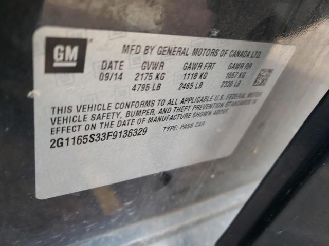 2G1165S33F9136329 - 2015 CHEVROLET IMPALA LTZ CHARCOAL photo 12