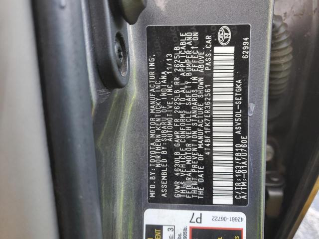 4T4BF1FK7ER362561 - 2014 TOYOTA CAMRY L GRAY photo 12