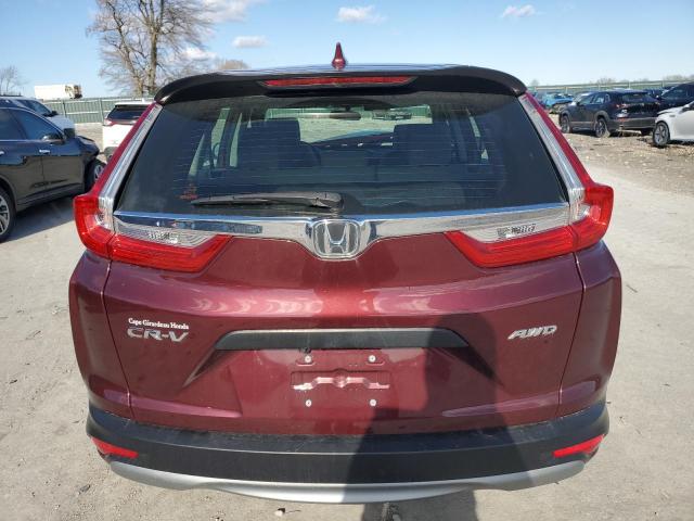 2HKRW6H31KH231762 - 2019 HONDA CR-V LX MAROON photo 6