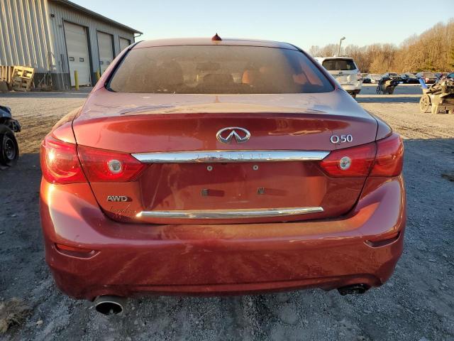 JN1BV7AR2EM693382 - 2014 INFINITI Q50 BASE BURGUNDY photo 6