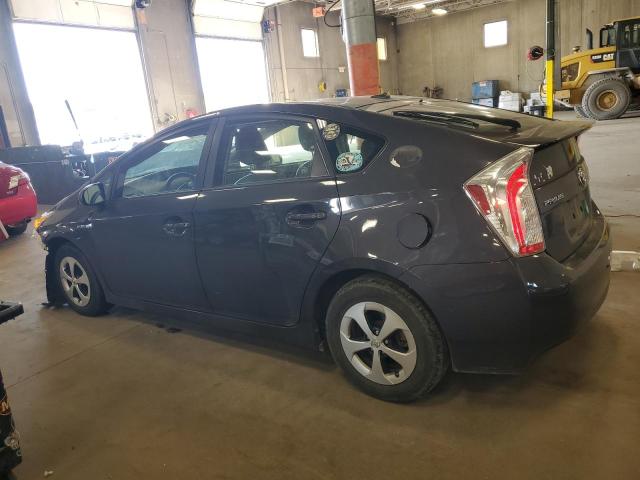 JTDKN3DUXF0441345 - 2015 TOYOTA PRIUS GRAY photo 2