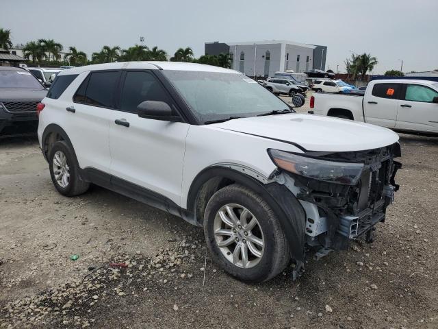 1FM5K8ABXNGB51209 - 2022 FORD EXPLORER POLICE INTERCEPTOR WHITE photo 4