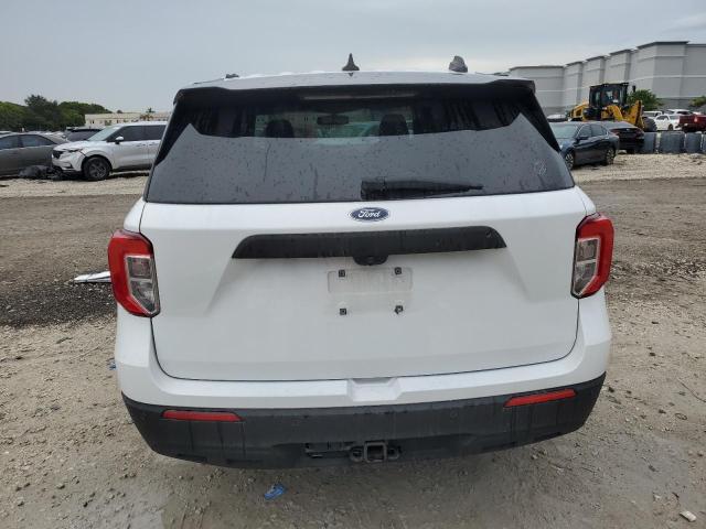 1FM5K8ABXNGB51209 - 2022 FORD EXPLORER POLICE INTERCEPTOR WHITE photo 6