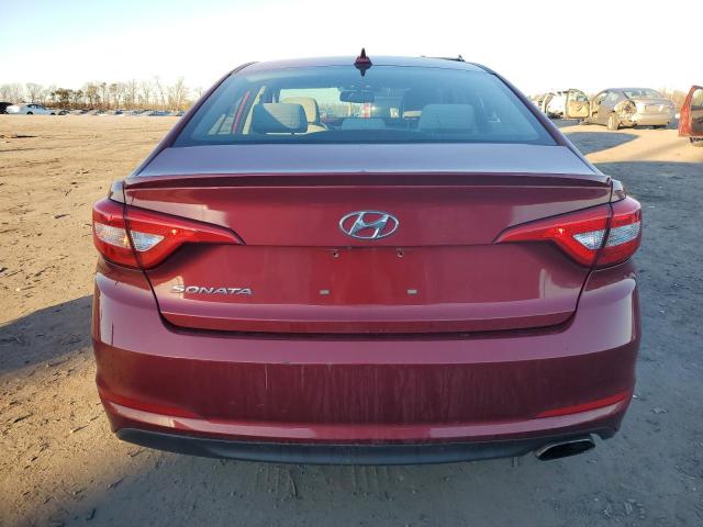 5NPE24AFXFH186183 - 2015 HYUNDAI SONATA SE RED photo 6