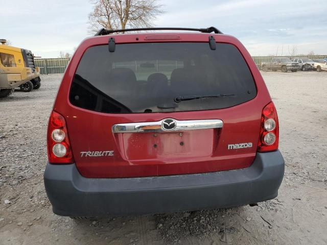 4F2YZ02Z26KM10431 - 2006 MAZDA TRIBUTE I MAROON photo 6