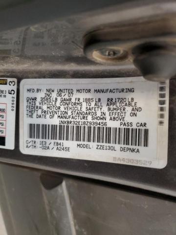 1NXBR32E18Z939456 - 2008 TOYOTA COROLLA CE Boz foto 12