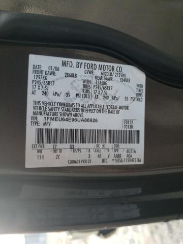 1FMEU64E96UA86926 - 2006 FORD EXPLORER EDDIE BAUER GRAY photo 13