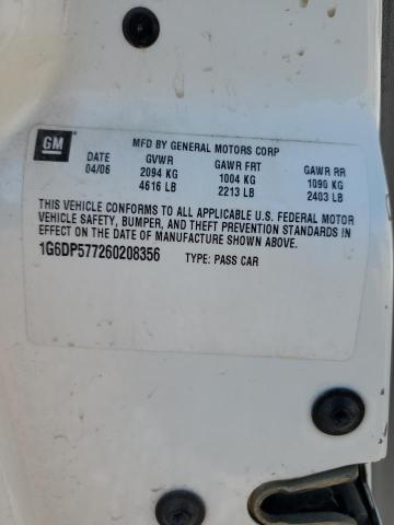 1G6DP577260208356 - 2006 CADILLAC CTS HI FEATURE V6 WHITE photo 12