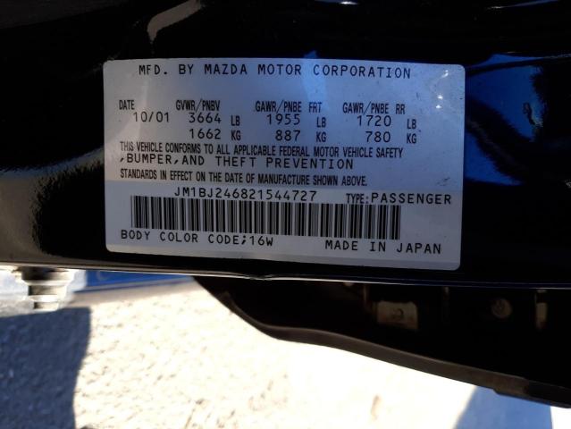 JM1BJ246821544727 - 2002 MAZDA PROTEGE PR5 BLACK photo 12