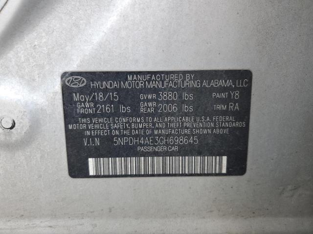 5NPDH4AE3GH698645 - 2016 HYUNDAI ELANTRA SE SILVER photo 13