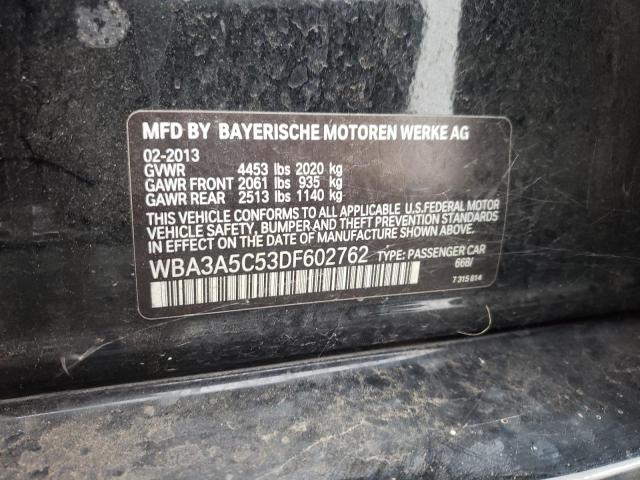 WBA3A5C53DF602762 - 2013 BMW 328 I BLACK photo 12