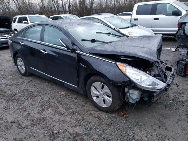 KMHEC4A41EA109893 - 2014 HYUNDAI SONATA HYBRID BLACK photo 4