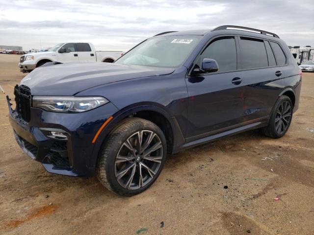 5UXCX6C09M9H42309 - 2021 BMW X7 M50I BLUE photo 1