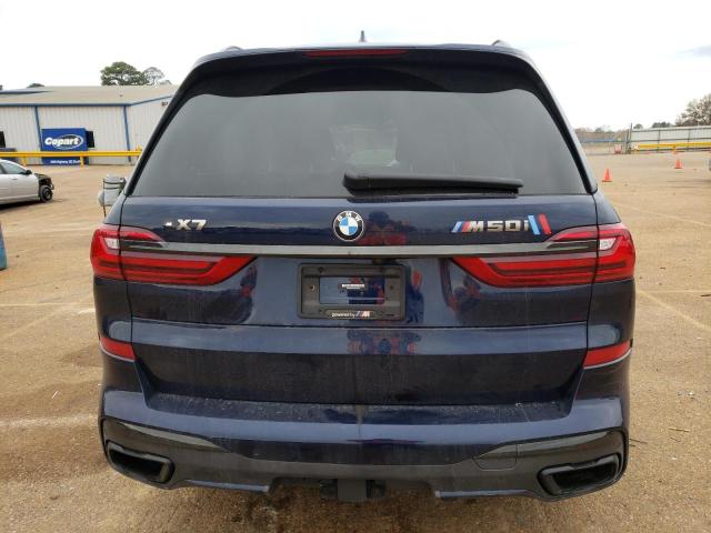 5UXCX6C09M9H42309 - 2021 BMW X7 M50I BLUE photo 6