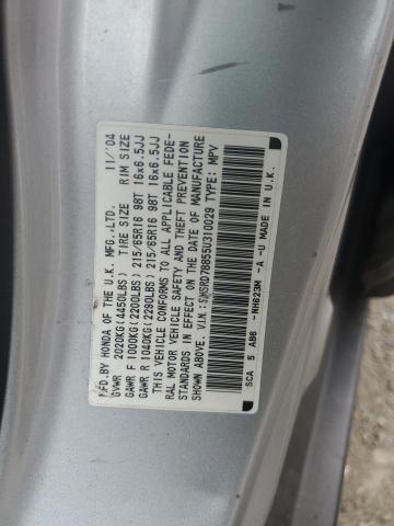 SHSRD78855U310029 - 2005 HONDA CR-V EX SILVER photo 13