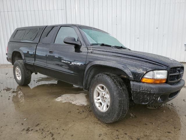 1B7GG22N21S268214 - 2001 DODGE DAKOTA BLACK photo 4