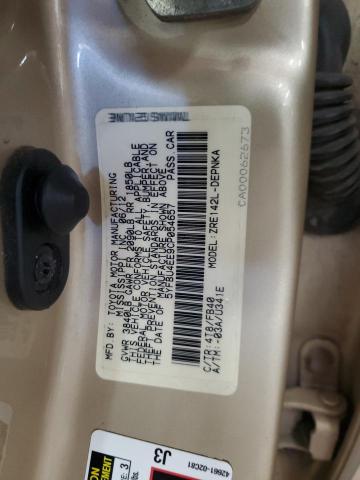 5YFBU4EE9CP054657 - 2012 TOYOTA COROLLA BASE Qızıl foto 12