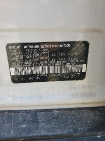 JA4AP3AU1GZ062087 - 2016 MITSUBISHI OUTLANDER ES თეთრი ფოტო 13