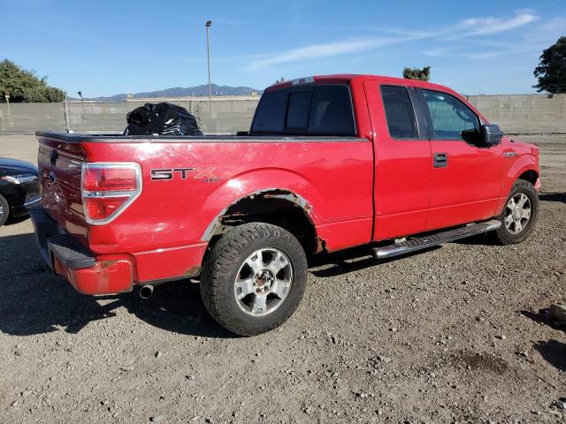 1FTEX1E82AFA51567 - 2010 FORD F150 SUPER CAB RED photo 3