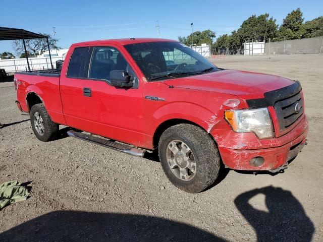 1FTEX1E82AFA51567 - 2010 FORD F150 SUPER CAB RED photo 4