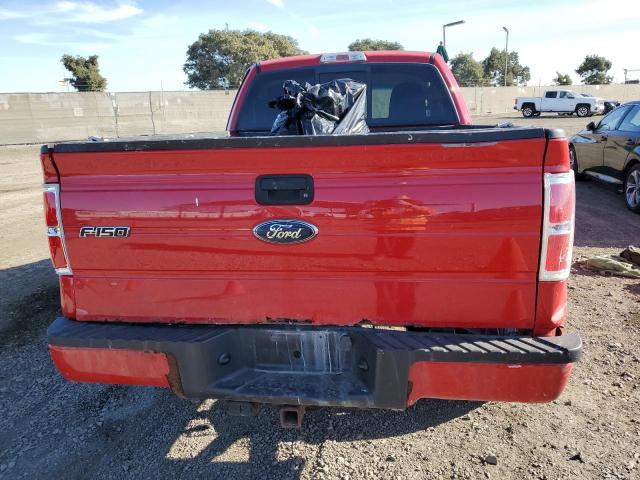 1FTEX1E82AFA51567 - 2010 FORD F150 SUPER CAB RED photo 6