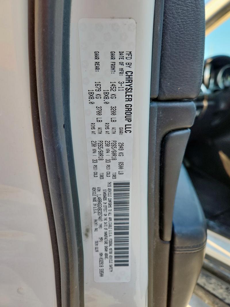 1J4RR4GGXBC657407 - 2011 JEEP GRAND CHEROKEE LAREDO Blanco foto 13