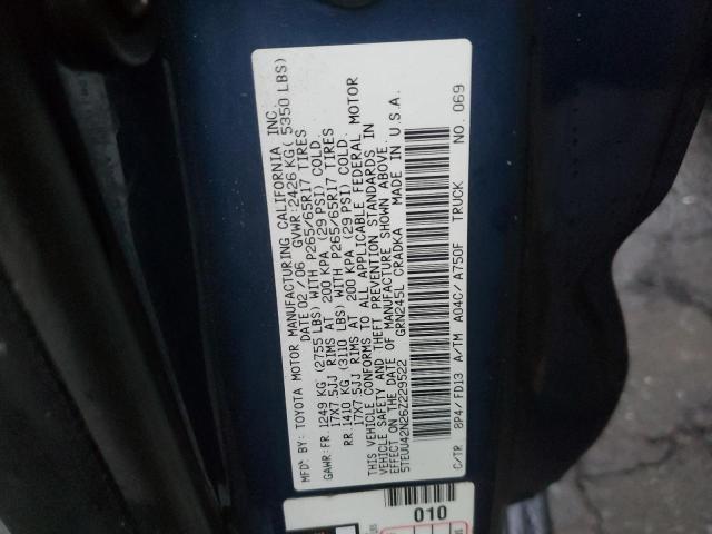 5TEUU42N26Z229522 - 2006 TOYOTA TACOMA ACCESS CAB Көк фото 12