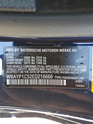 WBAYP1C52ED216666 - 2014 BMW 650 XI BLUE photo 12