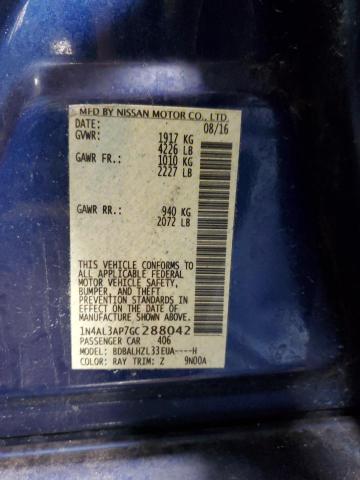 1N4AL3AP7GC288042 - 2016 NISSAN ALTIMA 2.5 BLUE photo 12