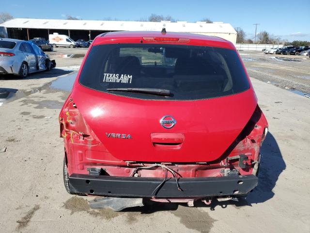 3N1BC1CPXCK274059 - 2012 NISSAN VERSA S RED photo 6