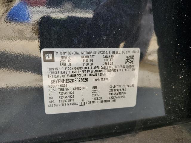 3GYFNHE32DS623626 - 2013 CADILLAC SRX PERFORMANCE COLLECTION Чорний фото 12