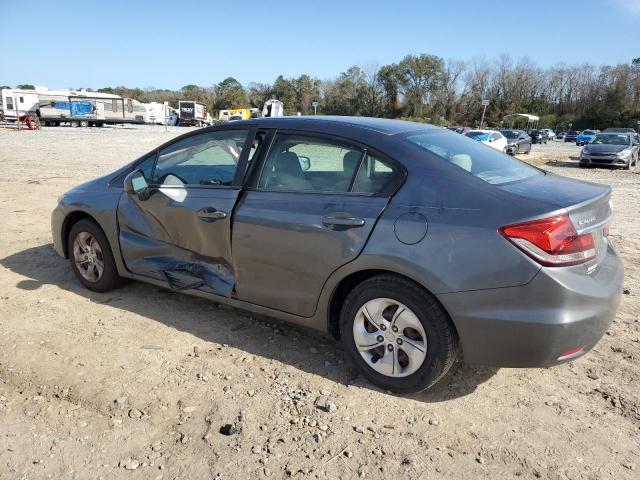 19XFB2F57DE035392 - 2013 HONDA CIVIC LX GRAY photo 2