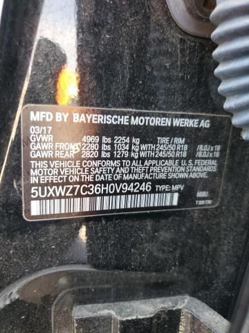 5UXWZ7C36H0V94246 - 2017 BMW X3 SDRIVE28I BLACK photo 13