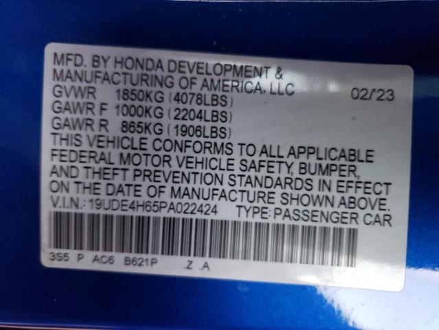 19UDE4H65PA022424 - 2023 ACURA INTEGRA A-SPEC TECH BLUE photo 13
