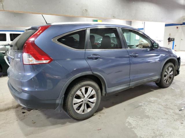 2HKRM4H75DH677493 - 2013 HONDA CR-V EXL BLUE photo 3