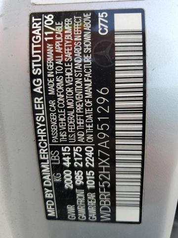 WDBRF52HX7A951296 - 2007 MERCEDES-BENZ C 230 SILVER photo 12