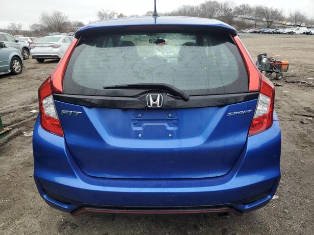 3HGGK5H67KM723358 - 2019 HONDA FIT SPORT BLUE photo 6