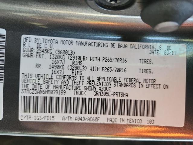 3TMCZ5AN6HM079189 - 2017 TOYOTA TACOMA DOUBLE CAB Mavi foto 12