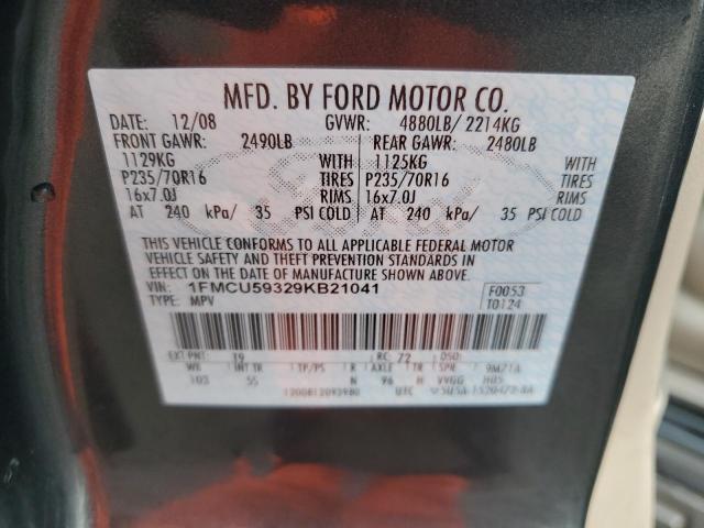 1FMCU59329KB21041 - 2009 FORD ESCAPE HYBRID GRAY photo 13