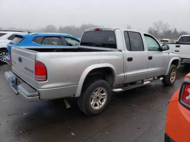 1D7HG38NX3S369494 - 2003 DODGE DAKOTA QUAD SPORT SILVER photo 3