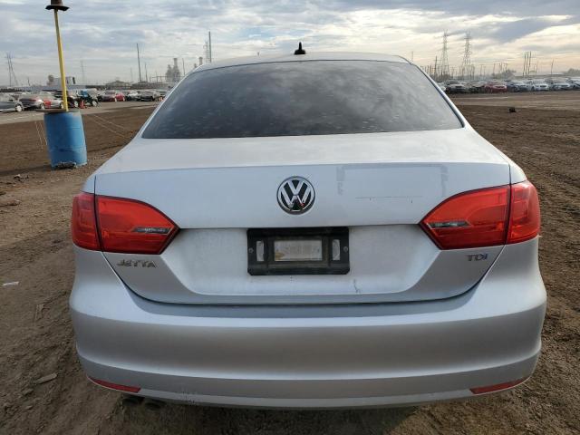 3VWLL7AJ8EM334542 - 2014 VOLKSWAGEN JETTA TDI SILVER photo 6