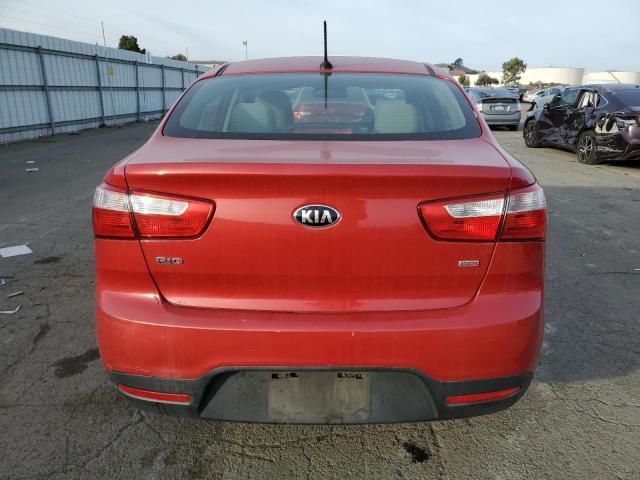 KNADM4A3XE6336066 - 2014 KIA RIO LX RED photo 6