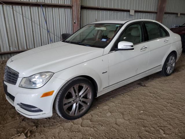 WDDGF4HB6CA602545 - 2012 MERCEDES-BENZ C 250 WHITE photo 1