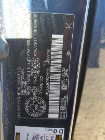 JTEBU5JR7F5208858 - 2015 TOYOTA 4RUNNER SR5/SR5 PREMIUM BLUE photo 12